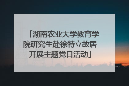湖南农业大学教育学院研究生赴徐特立故居开展主题党日活动